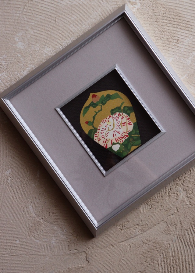 小倉遊亀「散華」　木版画　インテリア　ピクチャー　アート　小さな絵画
