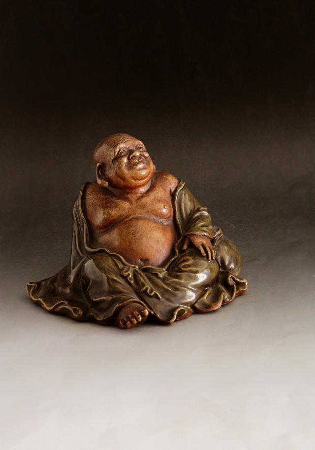 布袋像　九谷焼　　土人形　　福神様　時代仏　