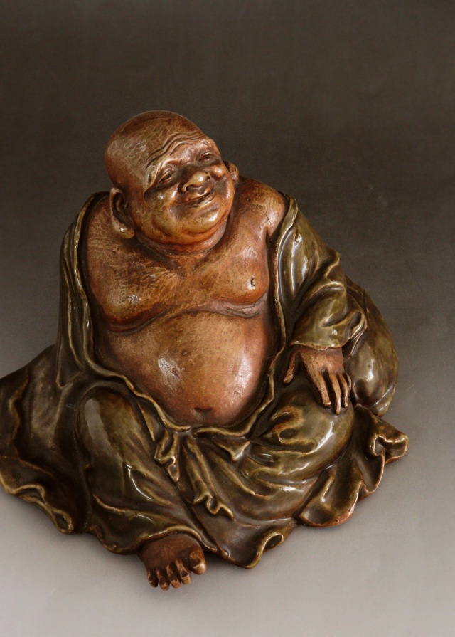 布袋像　九谷焼　　土人形　　福神様　時代仏　