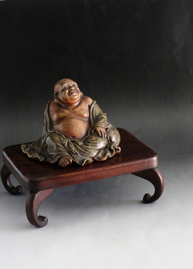 布袋像　九谷焼　　土人形　　福神様　時代仏　