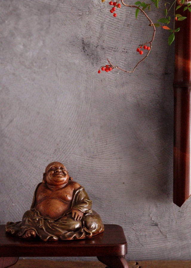 布袋像　九谷焼　　土人形　　福神様　時代仏　