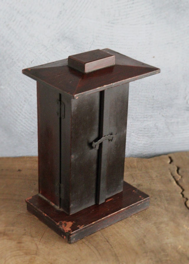 山出釈迦　厨子　小仏 仏像  時代仏 　骨董　仏教美術　古仏　木彫仏　