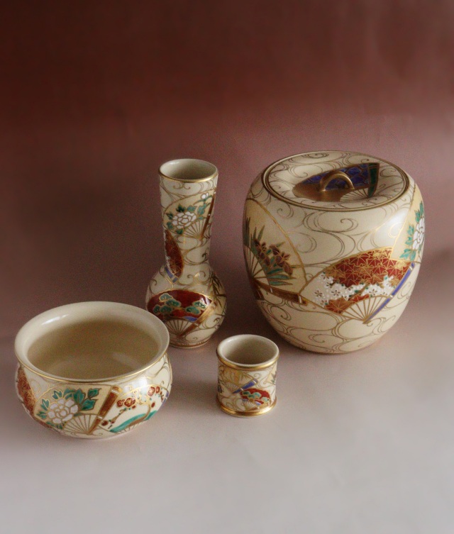 清閑寺窯　杉田祥平作　京焼　皆具　茶道具