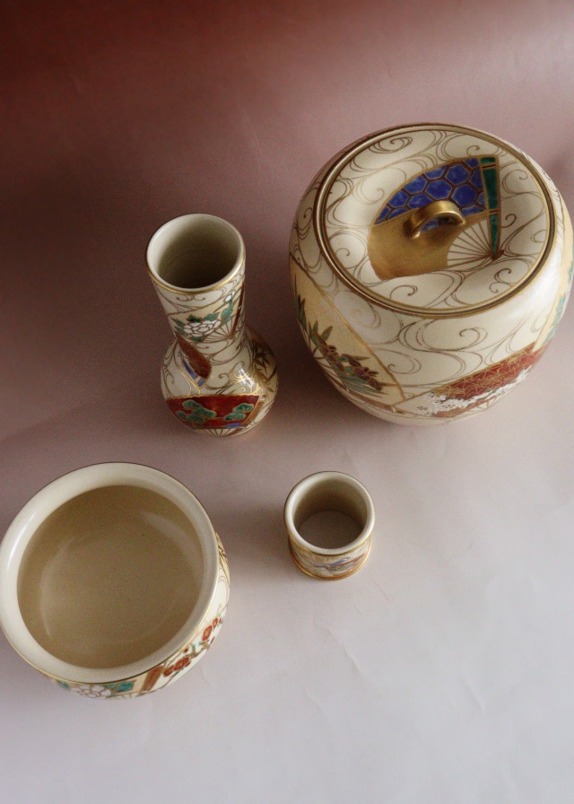 清閑寺窯　杉田祥平作　京焼　皆具　茶道具