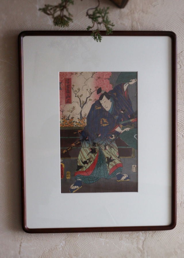 三代豊国　歌川国貞　「名古屋山三」　浮世絵　木版画　