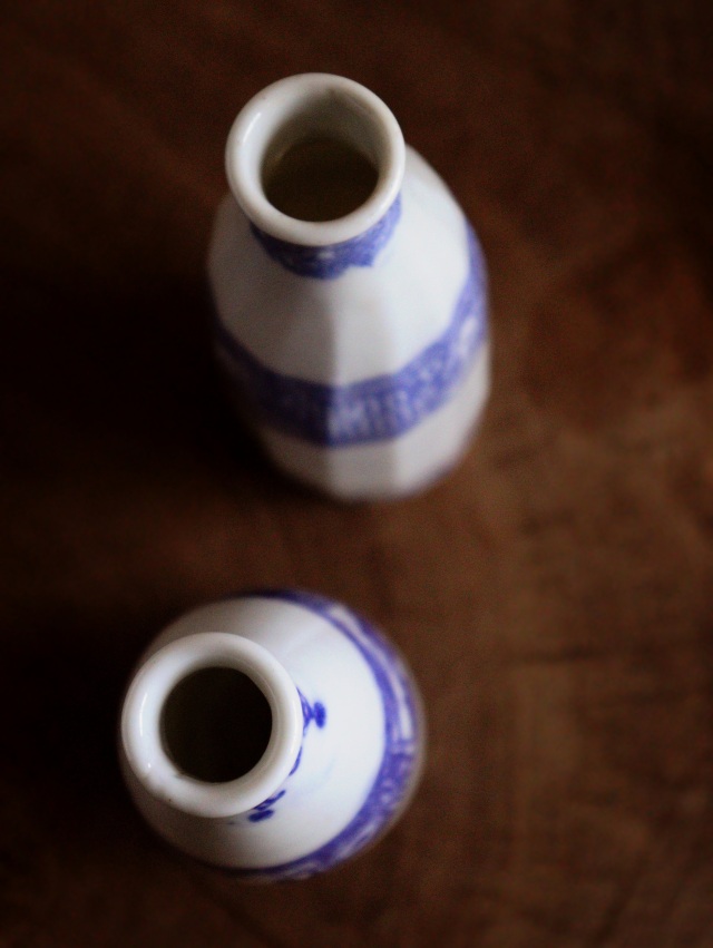 染付印判徳利 柄違い 酒徳利 一輪挿しAntique Sam's Collectio