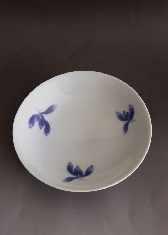 染付手書き平戸焼花図16ｃｍ皿　5枚組　　取り皿　盛皿　中皿　プレート