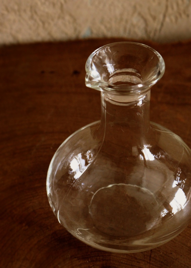 ゆらゆらガラスの徳利　酒器　ガラス器　デキャンタ　一輪挿し