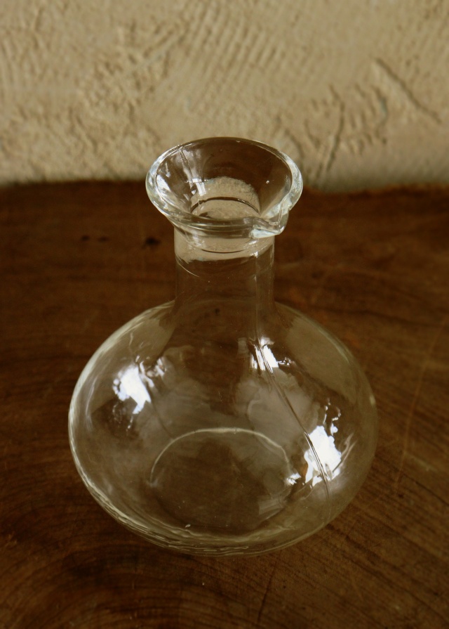 ゆらゆらガラスの徳利　酒器　ガラス器　デキャンタ　一輪挿し
