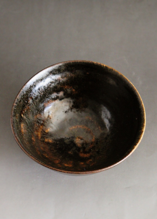 鈴木大弓作　黒高麗茶碗　抹茶碗　茶道具　伊賀焼
