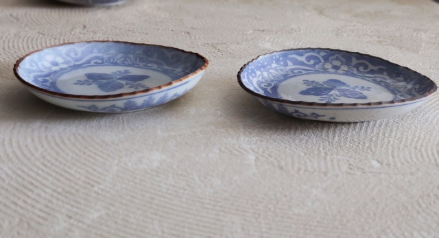 染付印判桐図16ｃｍイゲ皿　5枚組　　取り皿　盛皿　中皿　プレート　イゲ皿　アウトレット