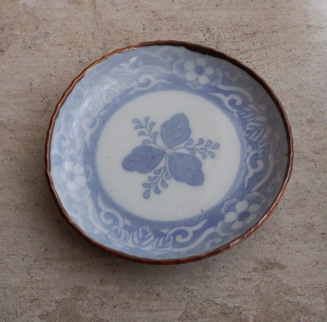 染付印判桐図16ｃｍイゲ皿　5枚組　　取り皿　盛皿　中皿　プレート　イゲ皿　アウトレット