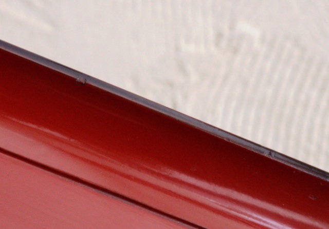 朱と黒二色の脚付き膳　漆膳　お膳　お月見　隅切り角膳　1膳