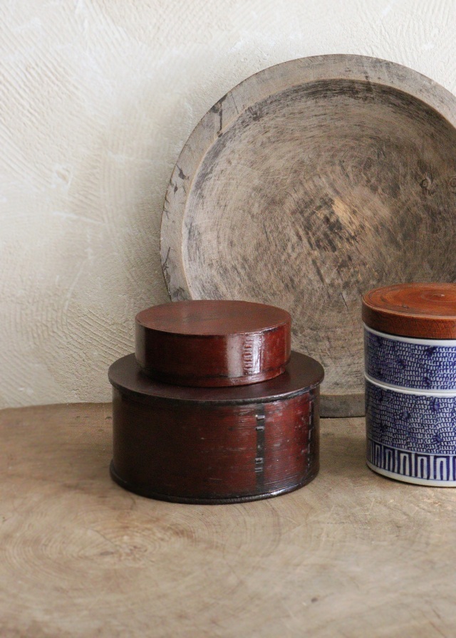 曲げわっぱ　漆器　入れ子　わっぱ　小物入れ　二段