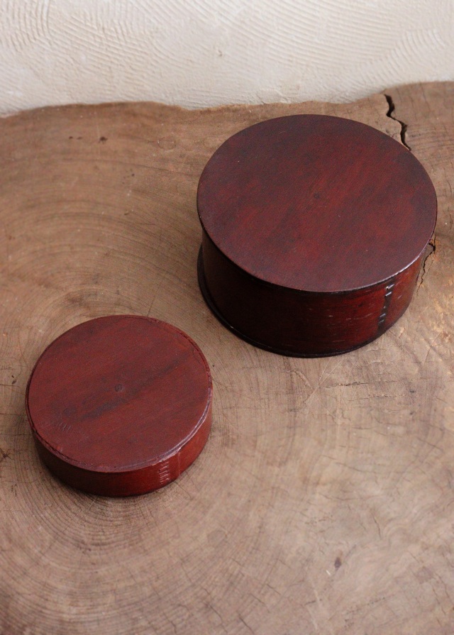 曲げわっぱ　漆器　入れ子　わっぱ　小物入れ　二段