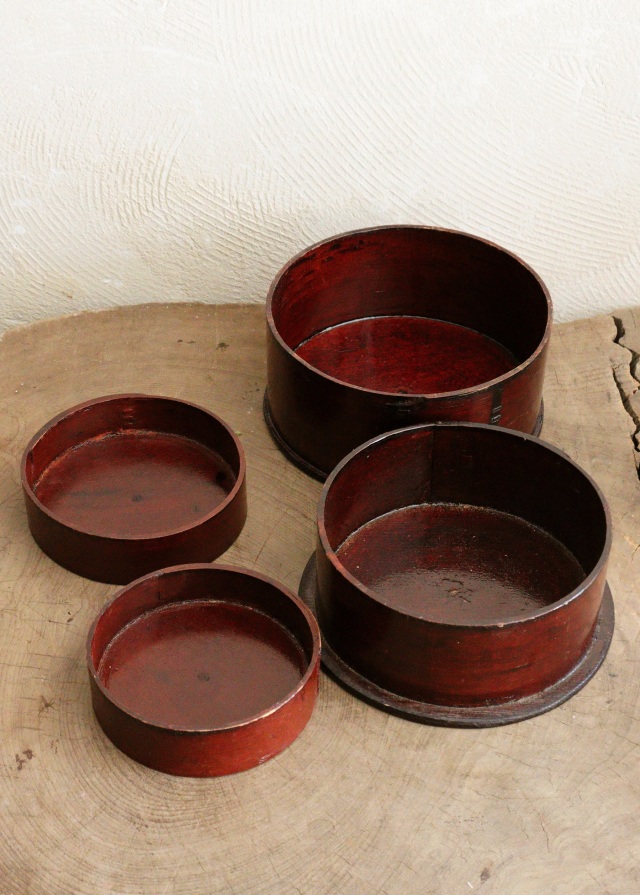 曲げわっぱ　漆器　入れ子　わっぱ　小物入れ　二段