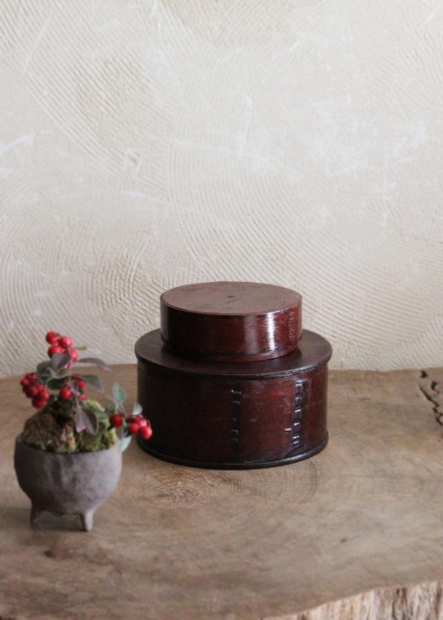 曲げわっぱ　漆器　入れ子　わっぱ　小物入れ　二段