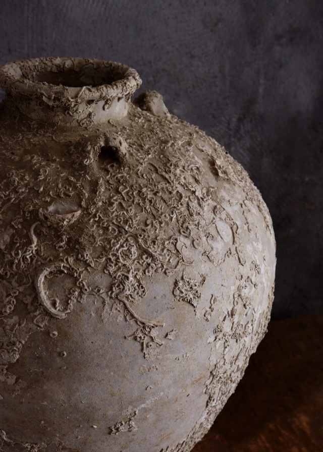 海底遺跡　海上がり壷　古陶磁　四耳壷　骨董　古美術　中国美術