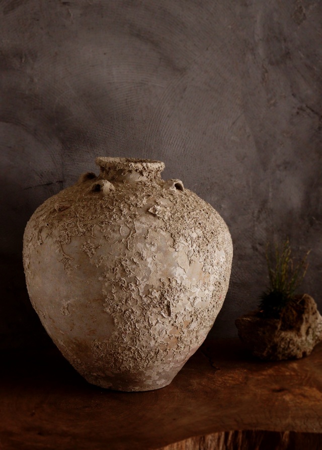 海底遺跡　海上がり壷　古陶磁　四耳壷　骨董　古美術　中国美術