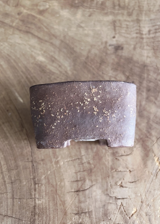 豆盆栽鉢　万古焼　春山作　小さな盆栽　盆栽鉢