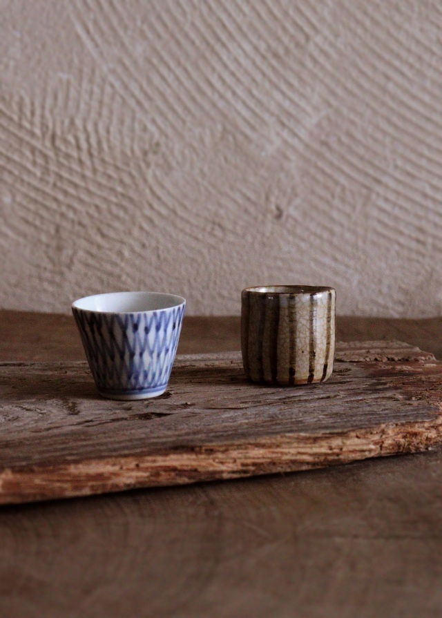 ウイスキー對盃　ショットグラス　酒器　仕覆　乾山銘あり