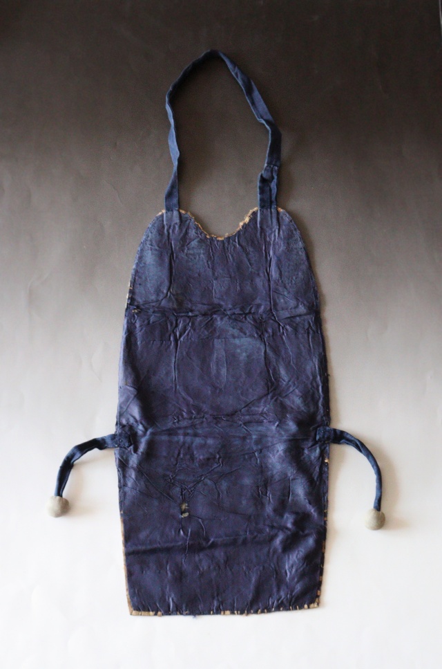 火消　胸当て　藍染　アンティーク　装身具　江戸時代