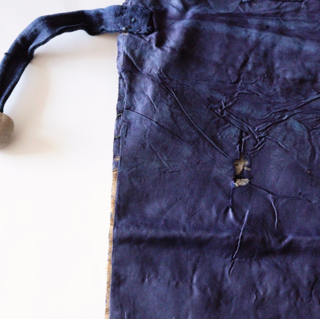 火消　胸当て　藍染　アンティーク　装身具　江戸時代