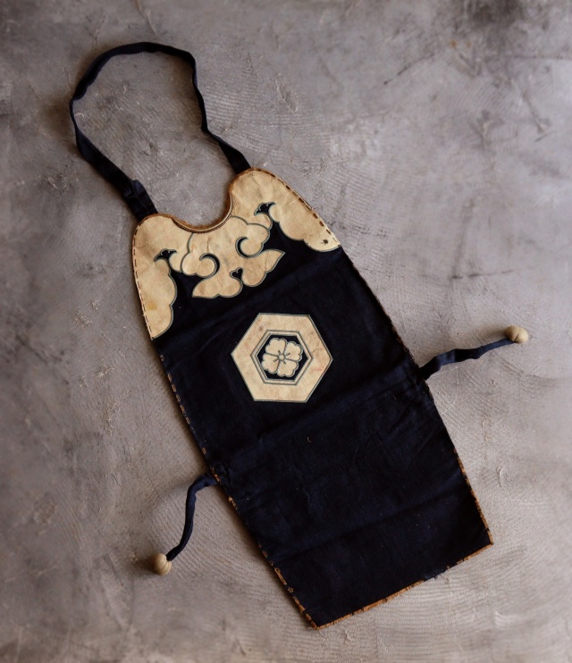 火消　胸当て　藍染　アンティーク　装身具　江戸時代