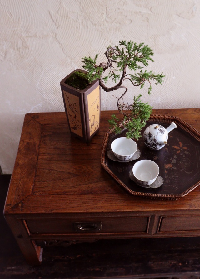 李朝　文机　　韓国アンティーク家具　机　テーブル　李朝家具　古道具　