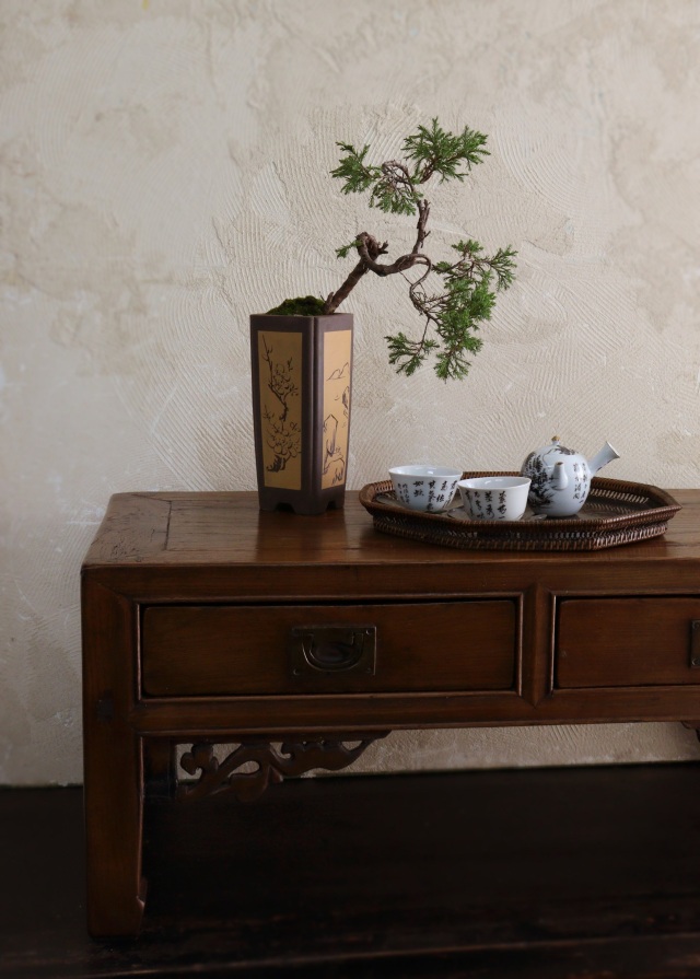 李朝　文机　　韓国アンティーク家具　机　テーブル　李朝家具　古道具　