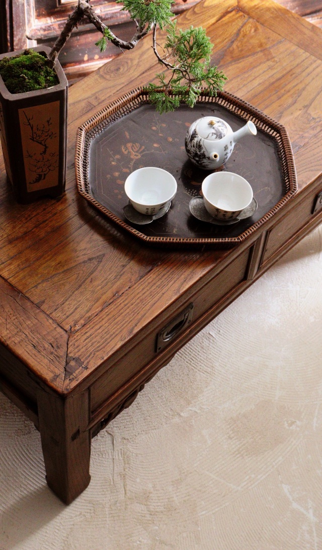 李朝　文机　　韓国アンティーク家具　机　テーブル　李朝家具　古道具　