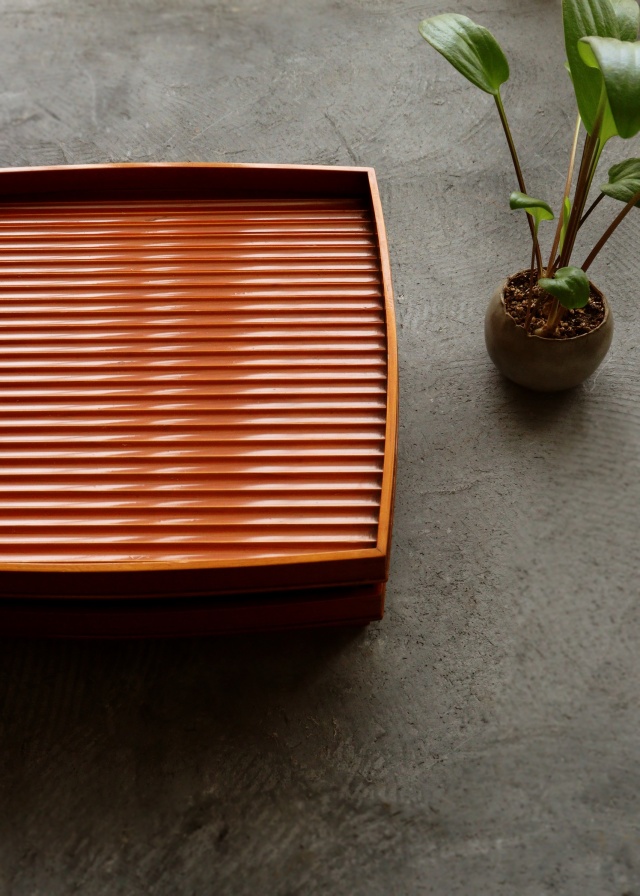 春慶塗り 足付き膳 飛騨膳 お盆 お膳 2枚組 Antique Sam's Collection