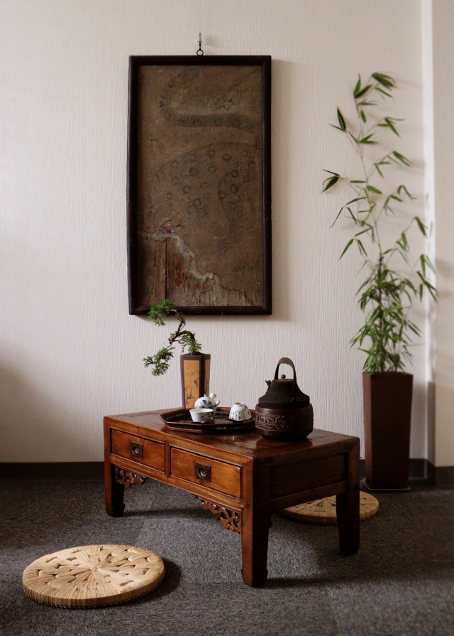 李朝　文机　　韓国アンティーク家具　机　テーブル　李朝家具　古道具　