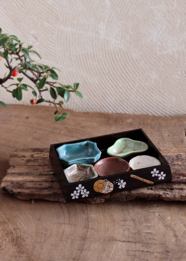 茶入れ  祖母懐（そぼかい）高さ約6.5cm ヴィンテージ Vintage Porcelain Holly Hobbie Happy Mother's Day Plate With