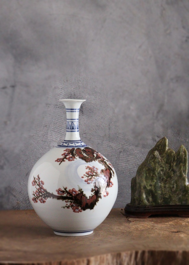 泰岩 沈相燮作花器 　韓国陶磁　　韓国インテリア　壷