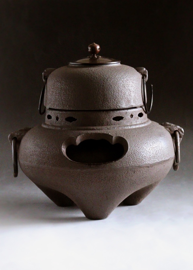 鬼面風炉　茶道具　美品　風炉釜　風炉　
