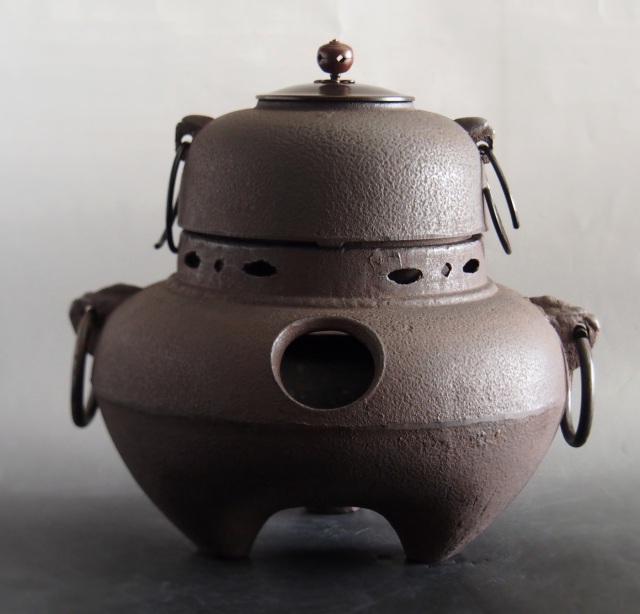 鬼面風炉 茶道具 美品 風炉釜 風炉 Antique Sam's Collection