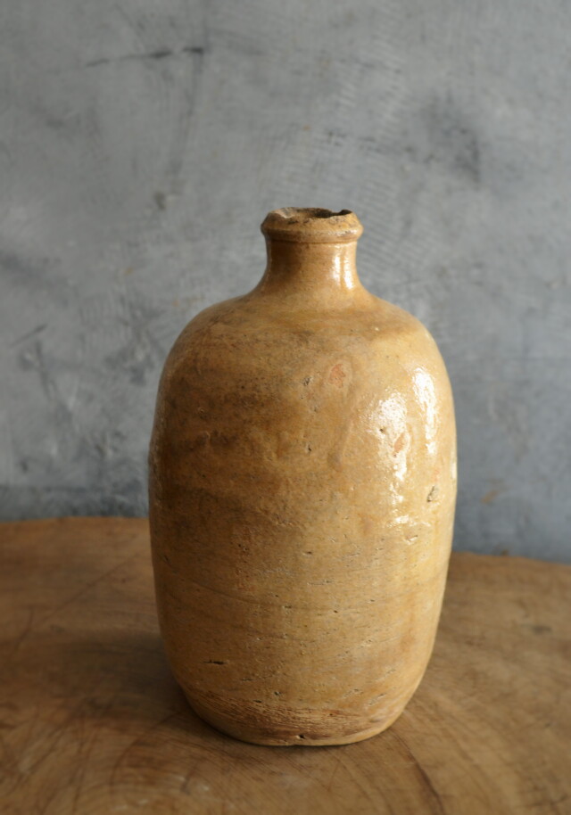 黄瀬戸徳利　瓶　酒徳利　酒器　花器