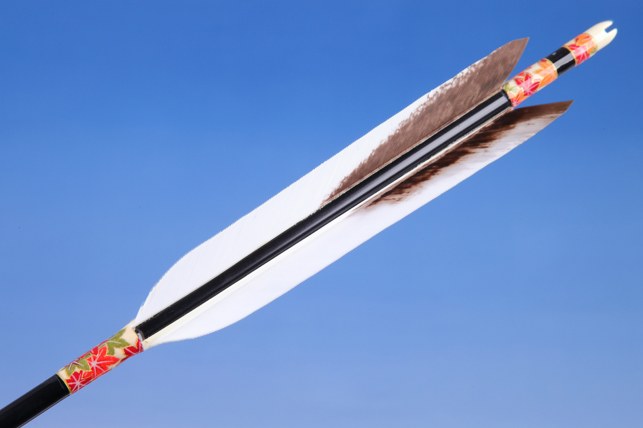 【D-1581】Black Fore Fletching - Set of 6 (Shaft Size 1913)ターキー 手描先黒 時代巻き 1913シャフト 6本組 【D-1581】Black Fore Fletching - Set of 6 (Shaft Size 1913)ターキー 手描先黒 時代巻き 1913シャフト 6本組