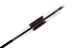 ターキー手描 中黒 2015シャフト 6本組 白羽  矢 弓道 【D-1640】