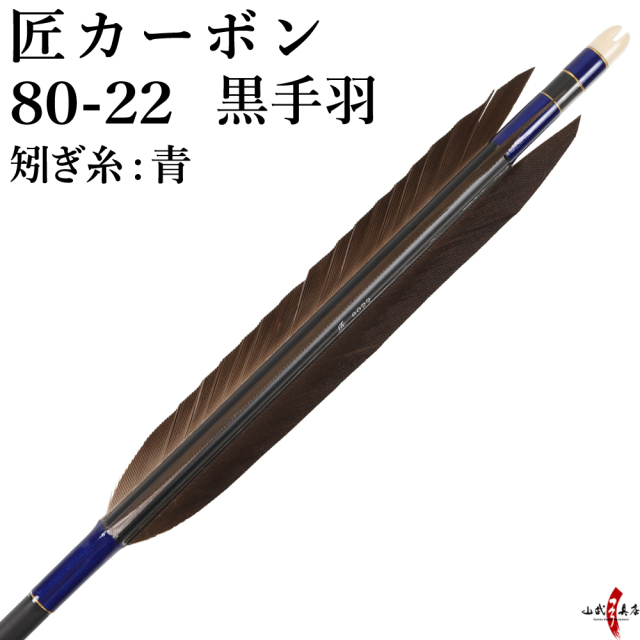 【超貴重 非売品】黒柿 弓矢立て 弓道 匠カーボン 80-22 黒手羽 6本組 推奨弓力13kg以上【D-1760】