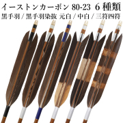 【矢筒付き】 弓道 カーボン 鷲矢 弓道 矢 SY カーボン矢 6本組 黒手羽 SYB7020シャフト 矧糸：緑