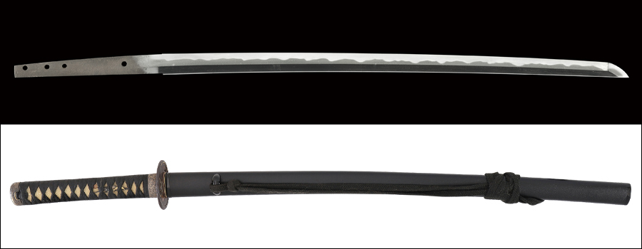 商品番号：P-919　刀　越(以下切)(越前汎隆)　拵え入り　得能一男鑑定書付き