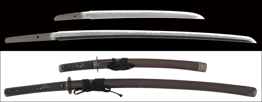 商品番号：P-921　大小  刀：生ぶ無銘　脇差：無銘　拵え入り