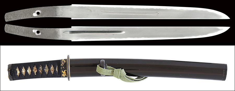 【売約済】商品番号：V-2108　短刀　備州長船住景光　嘉暦二年三月日(一三二七)　第六十二回重要刀剣指定品(平成二十八年)(二〇一六)　拵え付き【※価格はお問い合わせください】