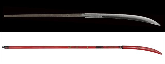 商品番号：Q-216　薙刀　九州肥後同田貫次兵衛　保存刀剣鑑定書付き　拵え付き