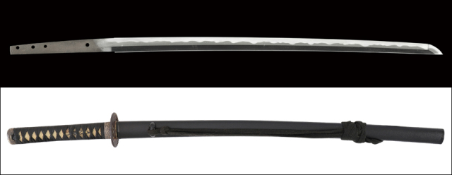 商品番号：Q-167　刀　越(以下切)(越前汎隆)　拵え入り　得能一男鑑定書付き