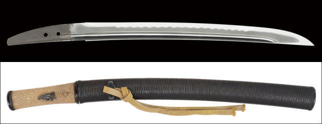 【売約済】商品番号：P-996　脇差し　廣賀　天文十八年二月日(一五四九)　特別保存刀剣鑑定書付き　拵え付き