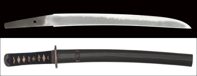 商品番号：Q-069　脇差し　生ぶ無銘　拵え入り