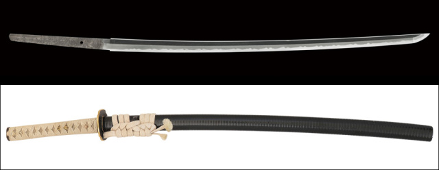 刀 (太刀銘)阿州吉川六郎源祐芳作之 Katana:Ashu Yoshikawa Rokuro